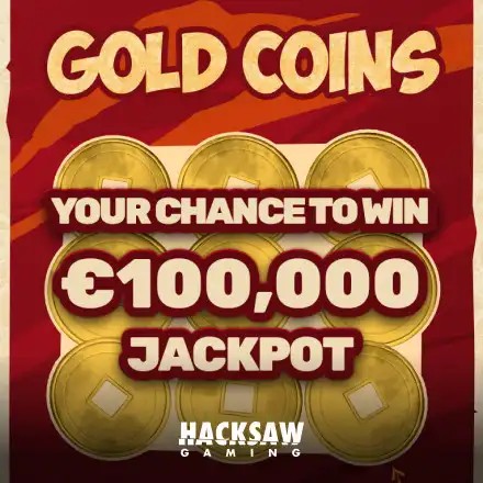 Lottery logo of Gold Coins from Hacksaw Gaming at Pistolo