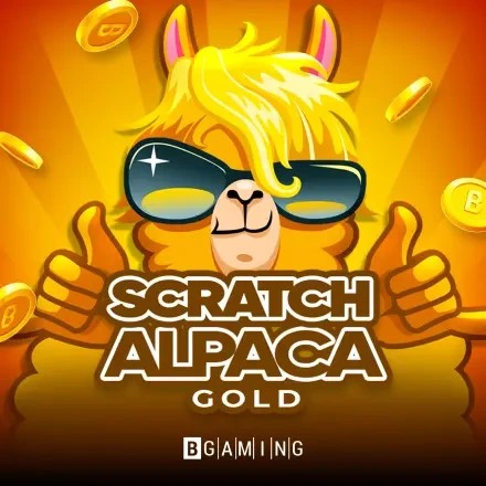 Scratch Alpaca Gold slot visual from BGAMING available on pistolo-poland.com